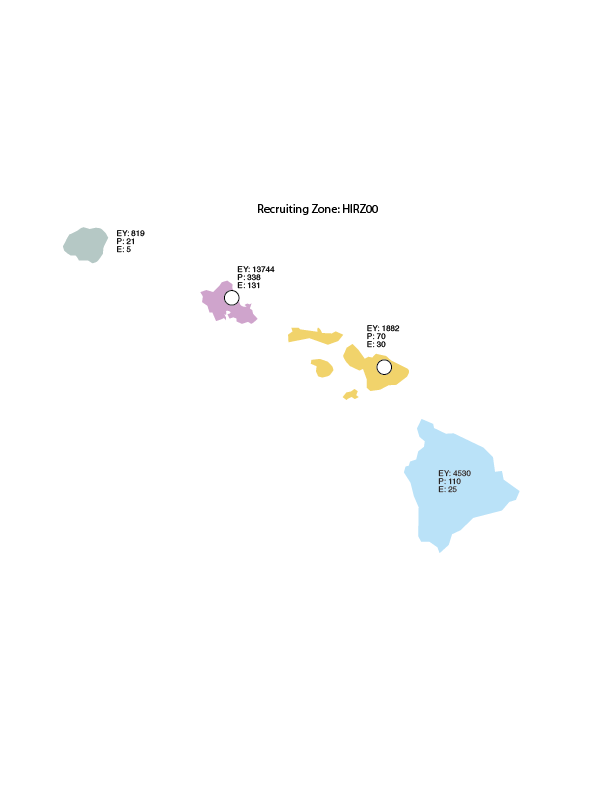 Hawaii Recruiting Zone Map