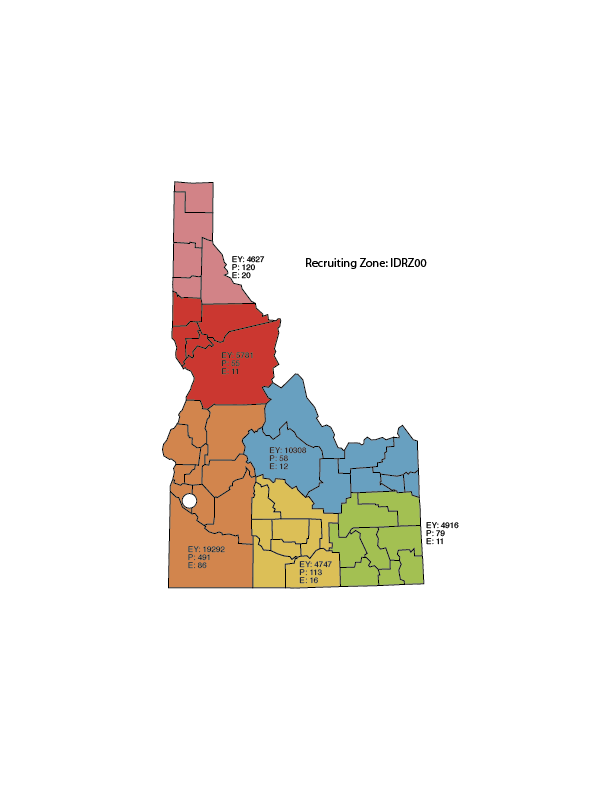 Idaho Recruiting Zone Map