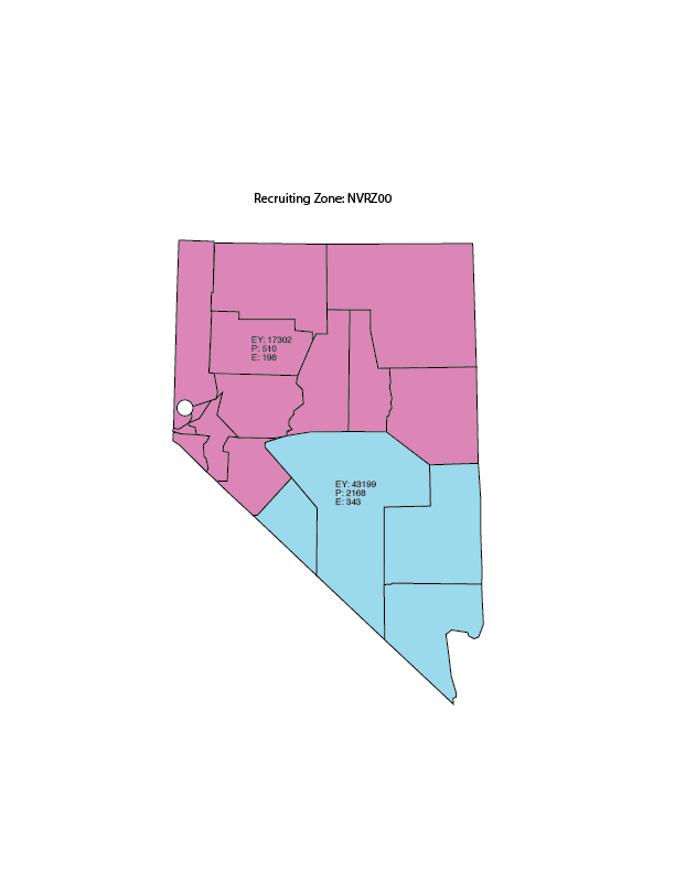Nevada Recruiting Zone Map
