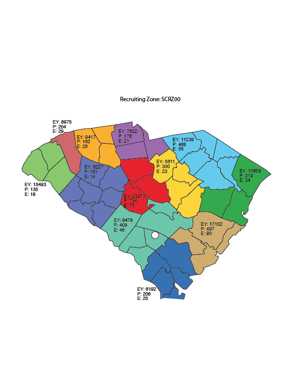 
South Carolina Recruiting Zone Map