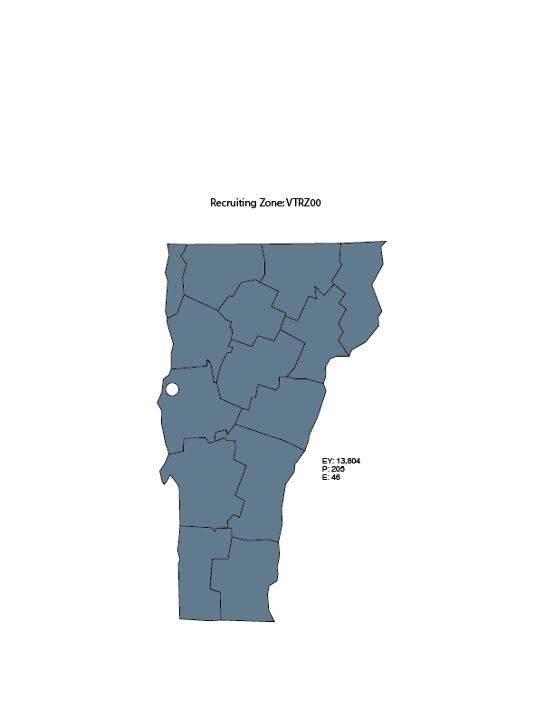 Vermont Recruiting Zone Map