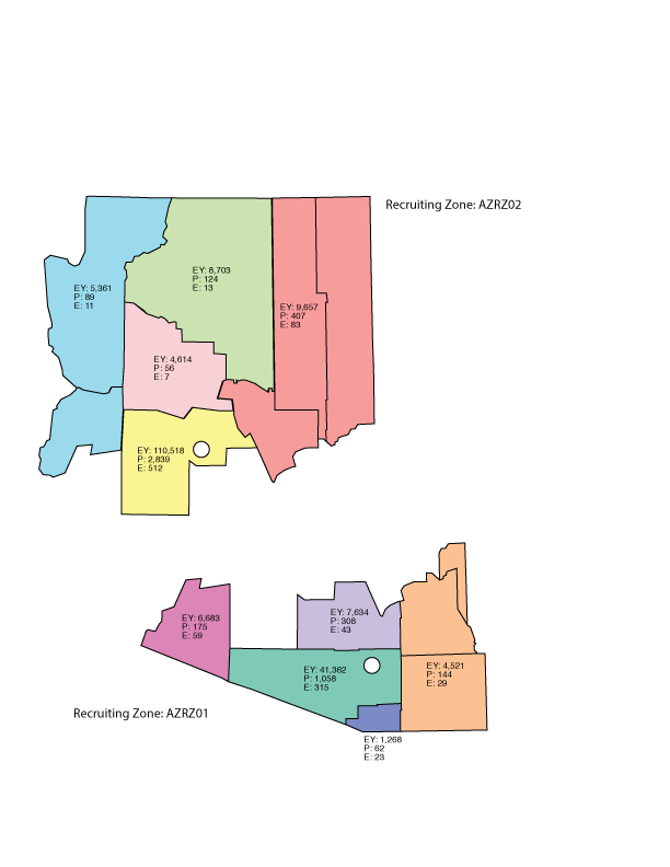 Arizona Recruiting Zone Map