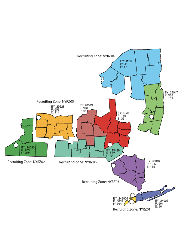 New York Recruiting Zone Map