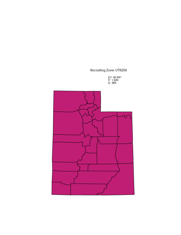 Utah Recruiting Zone Map