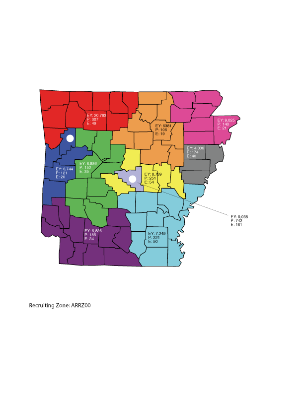 Arkansas Recruiting Zone Map