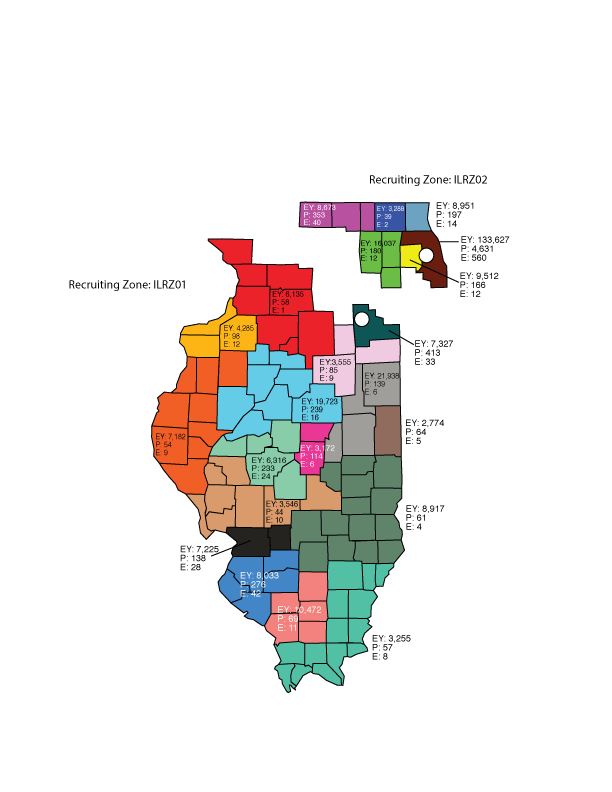 Illinois Recruiting Zone Map