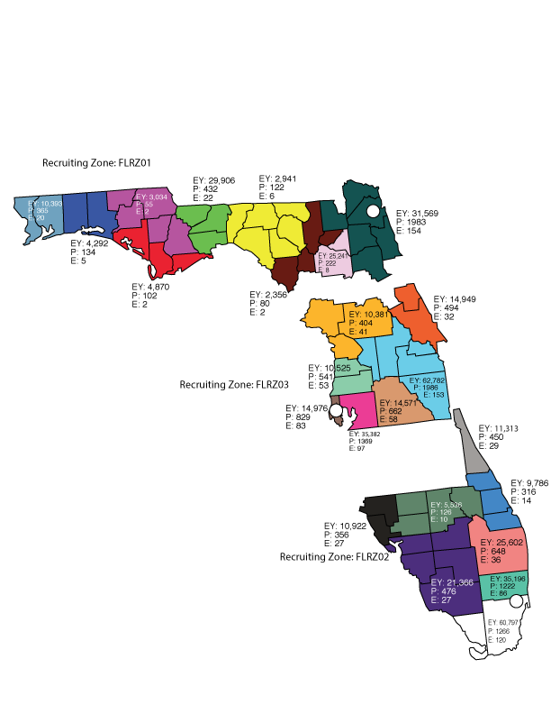 Florida Recruiting Zone Map