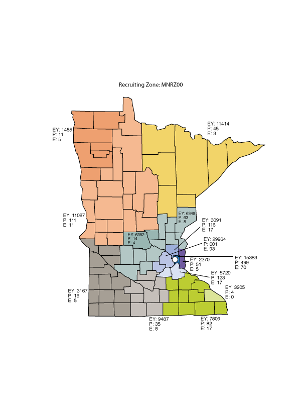 Minnesota Recruiting Zone Map