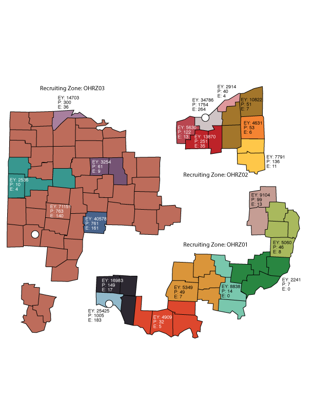 Ohio Recruiting Zone Map