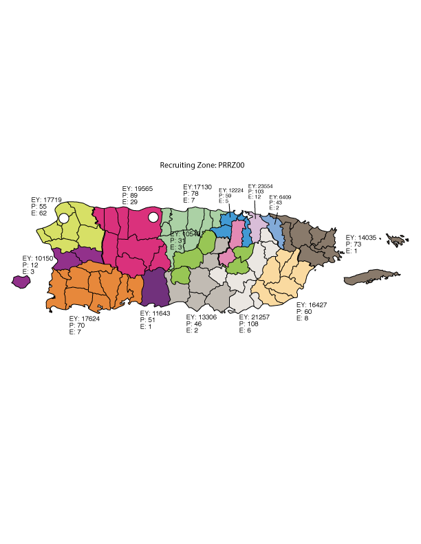 Puerto Rico Recruiting Zone Map