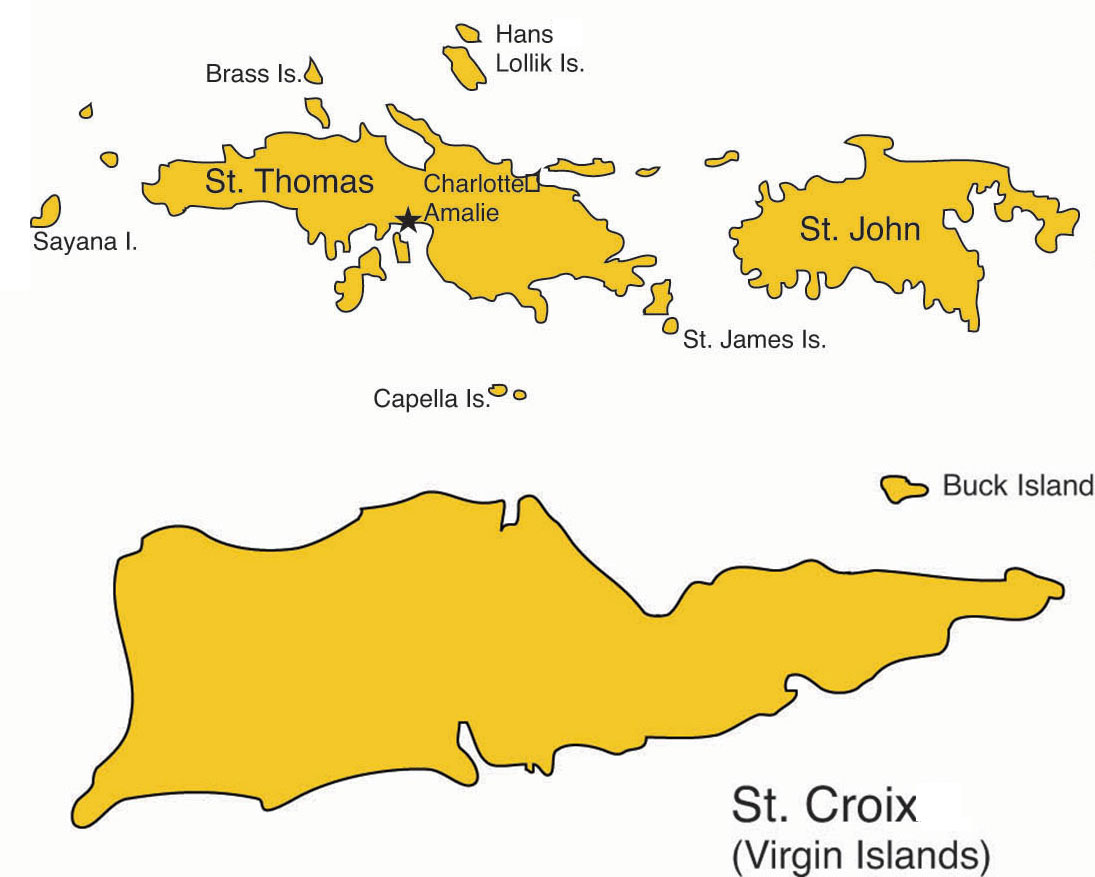 Virgin Islands Recruiting Zone Map