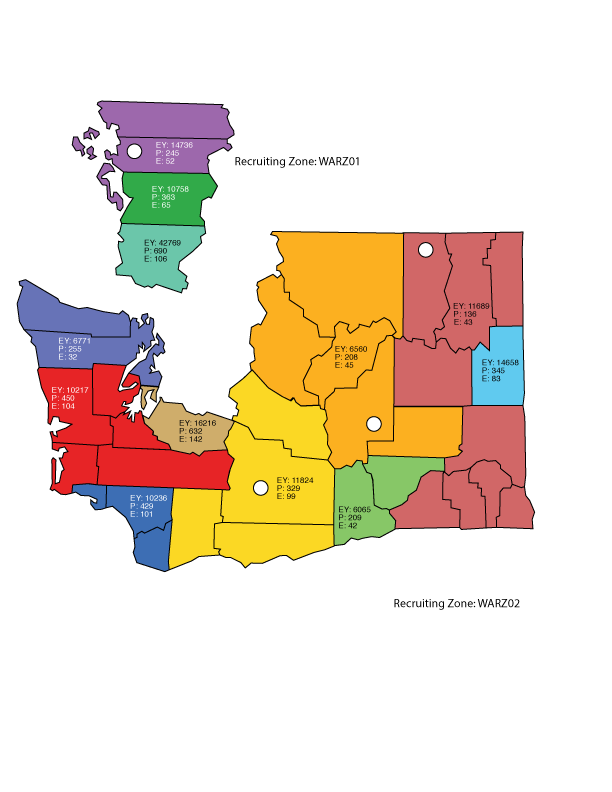 Washington Recruiting Zone Map